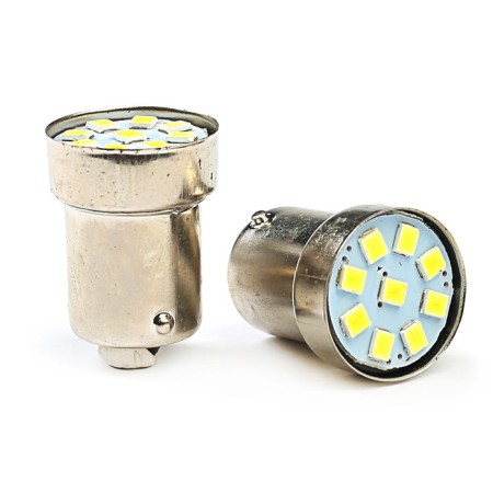 LED lamp KS, (5 W) BA15S, 1Con, 12 V, 9 SMD diode, white, dimensions, room backlight