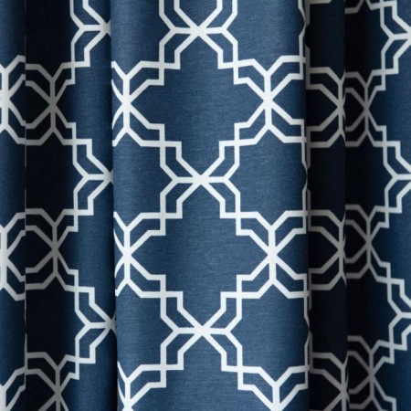 Set of curtains "Tristan", size 2x170x270 cm, blue color-3