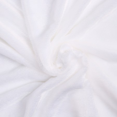 Flap with a knitted basis fur, white, 100 × 165 cm, 100% p/e
