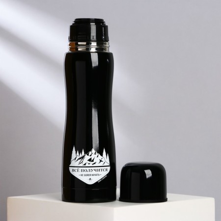 Thermos "Everything will work out", 500 ml, black-2