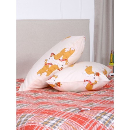 Bed linen 1.5 joint venture "Royal Corgi", size 150x215 cm, 145x210 cm, 50x70 cm-3