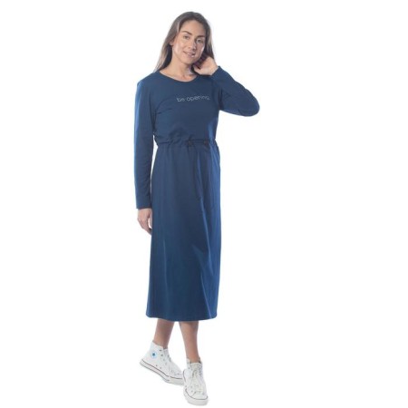 Female dress, size 44, blue color-1
