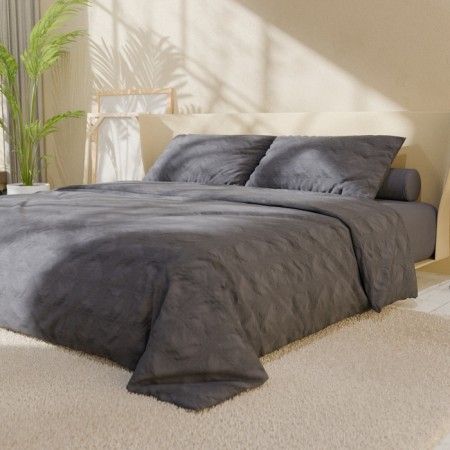 Lovelife linen Duet Texture: Dark Gray, 143x215CM-2pcs, 230x240cm, 50x70cm-2pcs, microfiber, 110g/m-1