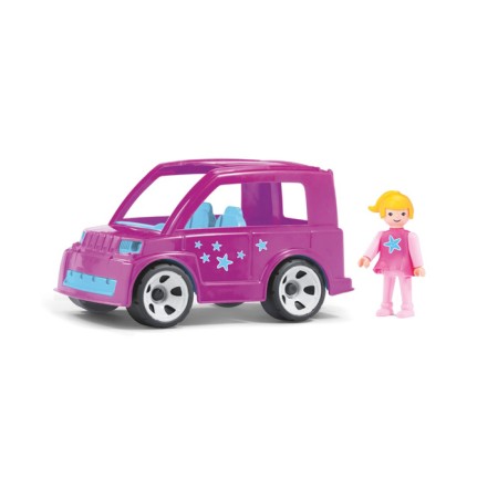 EFKO Multigo City car, with a driver, pink color