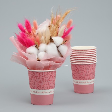 A glass for flowers "heart", 250 ml-3