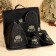 Set of bath "Tsar" 5 items (portfolio, hat, mittens, rug, slippers)
