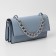 A chain for a bag, with carbines, metal, ribbed, 27 × 20 mm, 30 cm, silver color