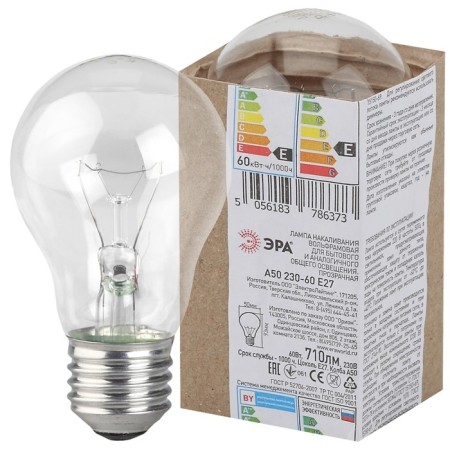 Era Lamp "GRUSH" A50, E27, 60 W, 710LM