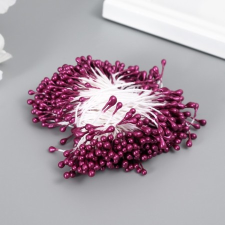Stamens for flowers "droplets Gloss Bordeaux" set 300 pcs length 6 cm-1