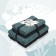 A set of towels "Jacquard", size 50x80 cm - 2 pcs, 70x130 cm - 2 pcs, mint color