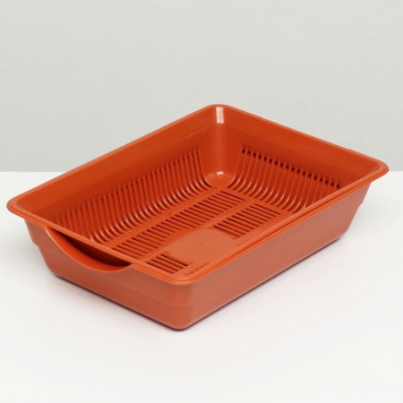 Deep toilet with a mesh of 36 x 25 x 9 cm, brown-4