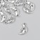 Decor for creativity Metal "crescent" set 15 pcs silver 0.8x1.8 cm