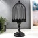 Summary Metal for 1 candle "Floor cage with hearts" black 36x15x15 cm