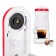 Coffee machine KitFort KT-7122-1, capsule, 800 watts, 0.36 l, white-pink
