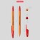Ballic handle Erichkrause R-301 Orange Stick, node 0.7 mm, ink red, letter line 2000 meters, barcode on the handle