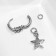 Piercing in the ear "Ring" star Love You, d = 9 mm, color silver