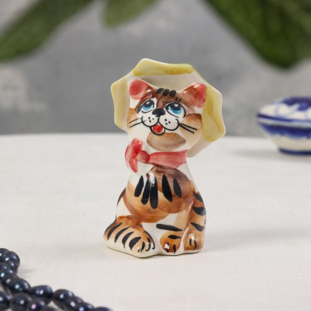 Souvenir "Cat with an umbrella", gzhel, color, 10x5 cm-1