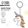 Key keychain "Cute Unicorn", metal