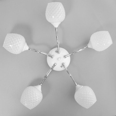 Chandelier "Eliya" 5he27 40W Belo-chromovy 49x49x18 cm Bayerlux-3