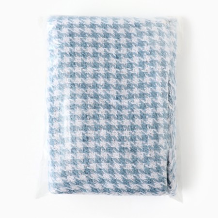 Roman plaid 140x200cm, blue, 80% HL, 20% PE, 320 g/m-4