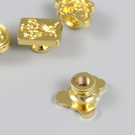 A set of seals for wax with a wooden handle "Flower" 12.8x8.6 cm-8