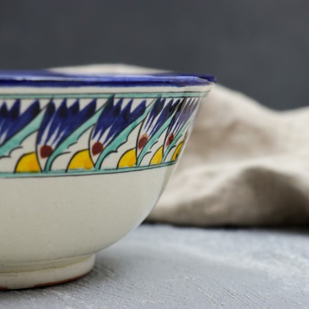 Rishtan ceramics "patterns" 15.5 cm, medium, blue mix-3