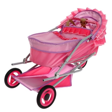 Puppet stroller No. 10, pink color with lilac-8