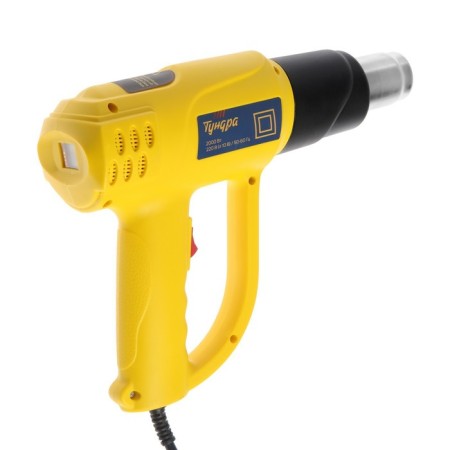 Construction hair dryer tundra, 2000 watts, 250-500 l/min, smooth adjustment 60-600 ° C, LCD display-5