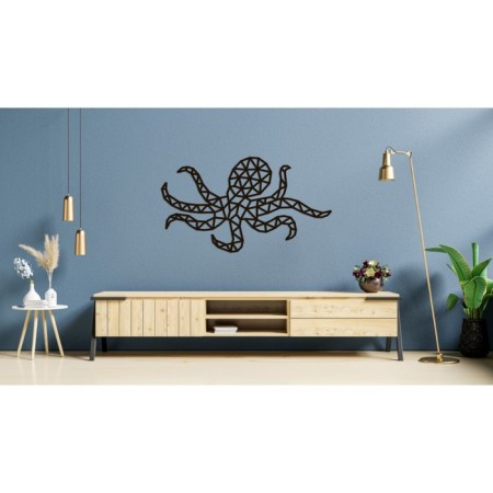 Wall panel made of wood, a prefabricated model, Ewa Design, a large octopus-1