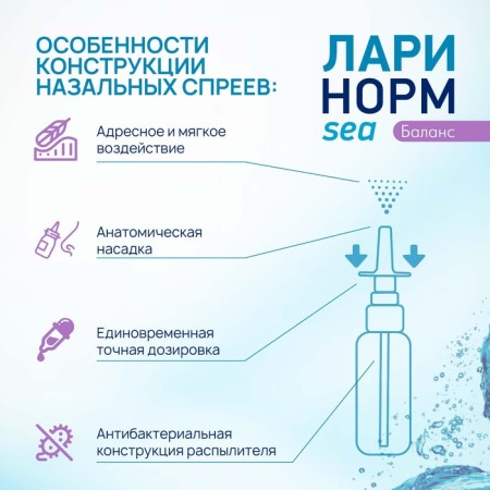 Spray Nazal Larinorm Sea Balance, 50 ml-6