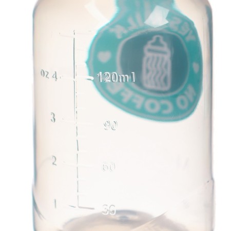 YES MILK flame bottle, classic throat, 150 ml., 0 months, cylinder, green color-3