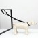 Leash with a universal penalment, width 2.5 cm, black