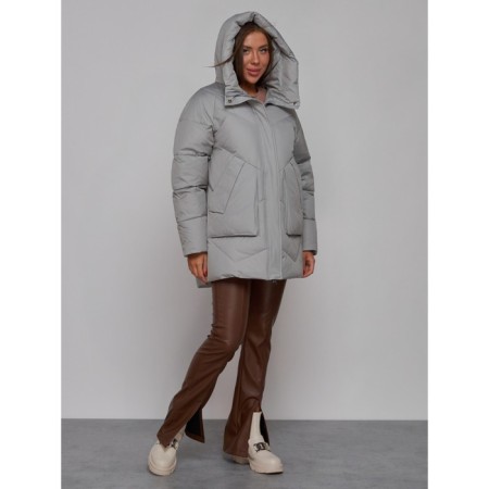 Winter jacket, size 48, light-gray color-5