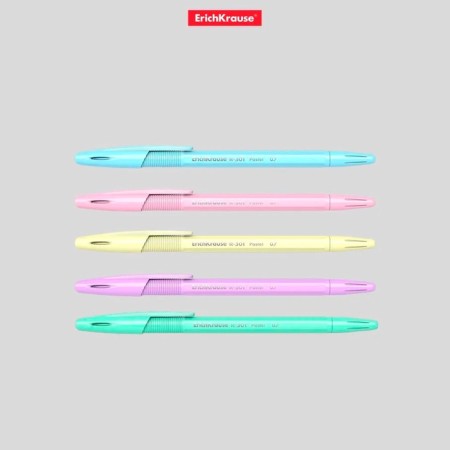 Ballic handle Erichkrause R-301 Pastel Stick, node 0.7 mm, blue ink blue-4