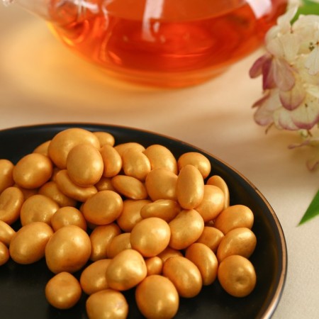 Set of "love and happiness": black tea 50 g, peanuts in chocolate glaze 100 g.-2