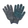 Garden gloves, x/b, knitting grade 7, 6 threads, size 9, with PVC dots, gray, Greengo