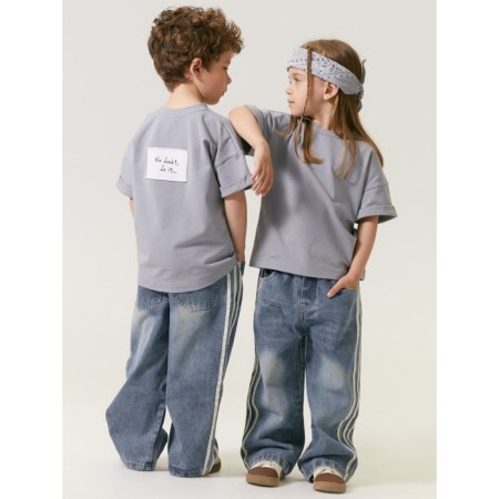 T -shirt Children's Amarobaby Stripe, height 122 cm, gray color