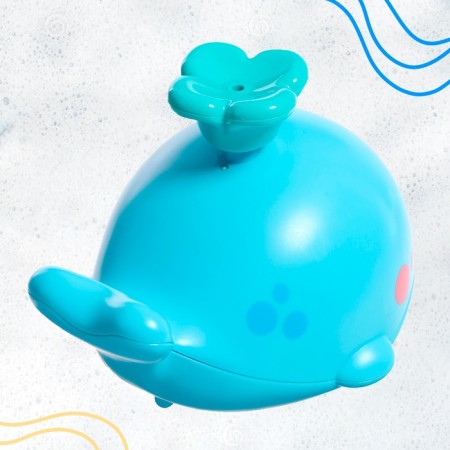 Fountain for the bathtub "Whale", 4 nozzles, 1 ball, works from batteries-7