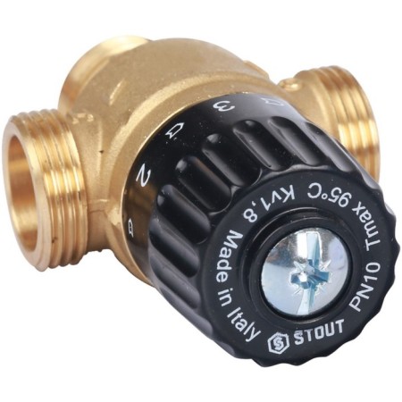 Mixing valve Stout SVM-0125-186520, 3/4 ", external thread, 30-65 ° C, KV 1.8-3