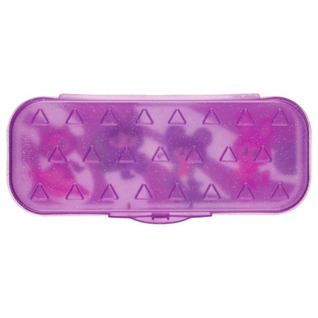 Penal Plastic case 90 x 215 x 43 mm, Istanm "Asterles" Tinted violet with sparkles-4