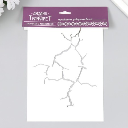 Plastic stencil "crack" 24x16 cm-2