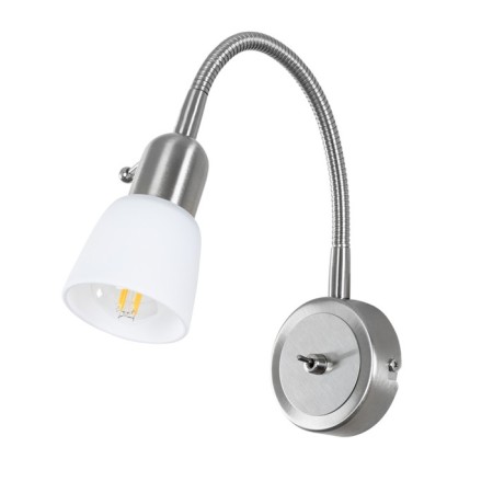 Spot Lettura 1x40W E14 silver 9x7x25 cm