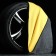 A car for washing cars, carTage, microfiber, 400 g/m², 60 × 160 sm, yellow-gray