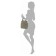 Female-rugboat bag, artificial leather, olive 18x10x27 cm