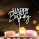 Topper "Happy Birthday", White-Serebro color
