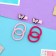 Hair set "Tiny" (4 elastic bands, 2 clamps 3.5 cm) butterfly, pink