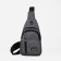 Male sling bag from textiles, gray color