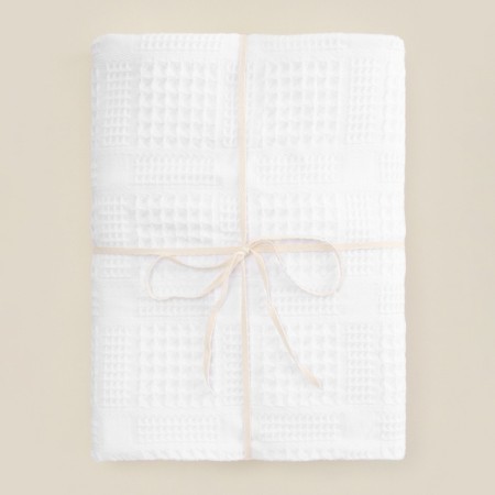 Waffle towel SL Home: Chess "Blanc de Blanc" 100x180 cm, 100% cotton, 350 g/m2-10