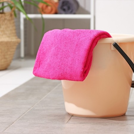 A rag for the floor of the share, 220 g, 70 × 80 cm, microfiber, with overlock, mix