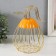 Vazon Metal souvenir, ceramic "pumpkin with a leaf" orange with gold 14.3x14.3x21 cm